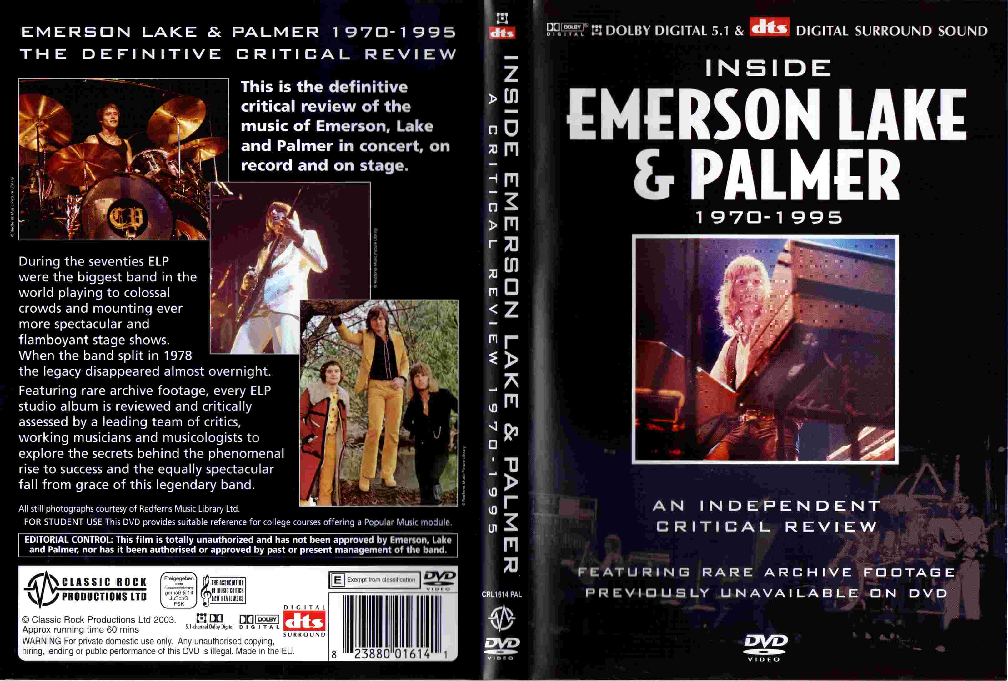 Emerson Lake And Palmer Inside : Front | DVD Covers | Cover Century ...